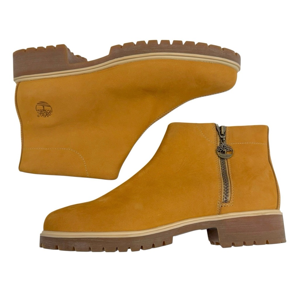 Timberland Women's Size 8.5M Tan Genuine Leather Booties Boots